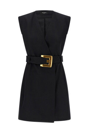 Сукня-футляр Чорна BALMAIN GF1R5168WC090PA