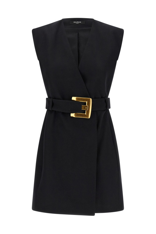 Платье-футляр Черный BALMAIN GF1R5168WC090PA