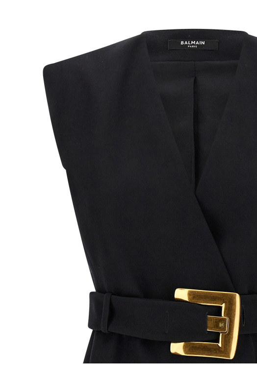 Платье-футляр Черный BALMAIN GF1R5168WC090PA