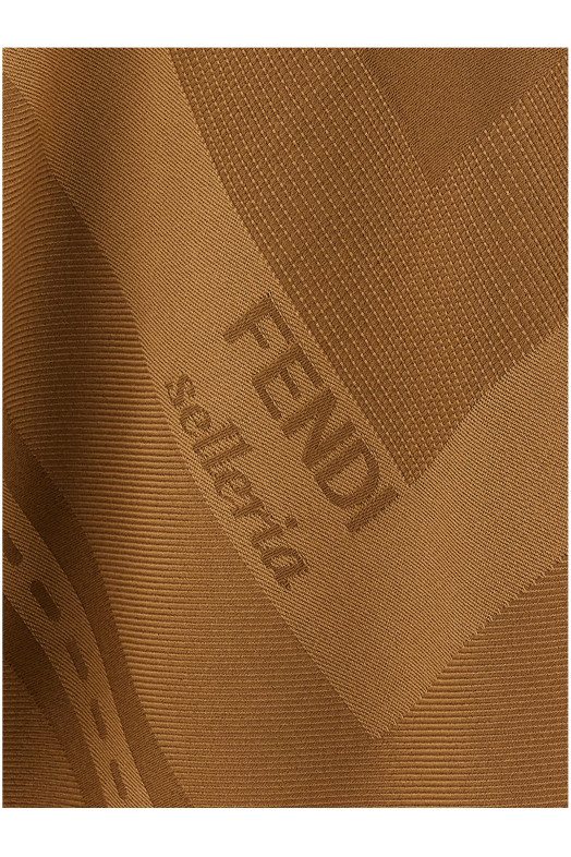 Жаккардовое пончо Brown FENDI FXX775AUM2F0QB8