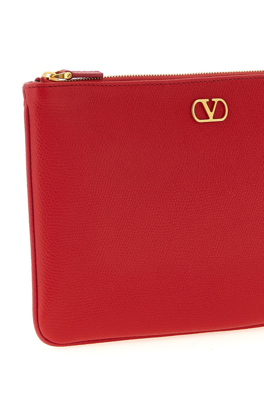 Valentino Garavani Vlogo Signature clutch bag Red
