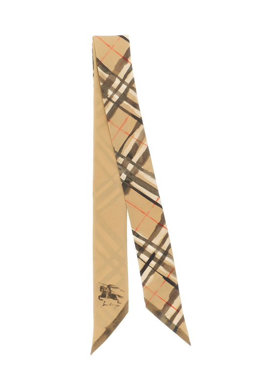 Double face 'Wter Col' scarf Beige