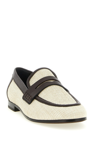 Мокасини з рафії Бежеві BRUNELLO CUCINELLI MZQ9C3210C112