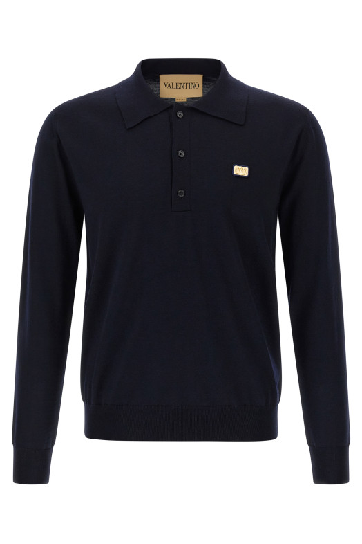 Поло Valentino Garavani VLogo Signature Blue V3KP04DBCJ598