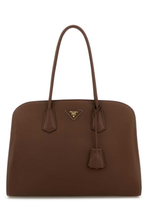 Chocolate leather shopping bag PRADA (1BG6052CYS)