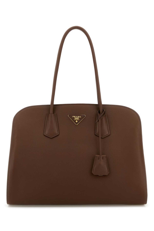 Chocolate leather shopping bag PRADA (1BG6052CYS)