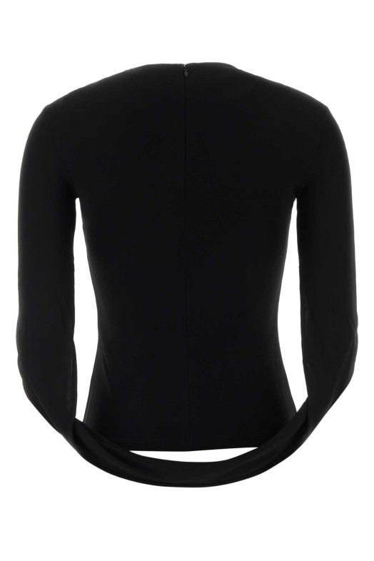 Черный топ из эластичной вискозы ALEXANDER WANG (1CC1261201)