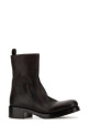 Темно-коричневі шкіряні черевики PRADA (1U276OF0403K1U)