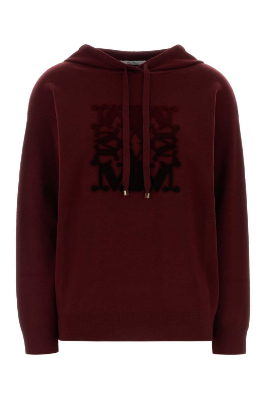 Бургундська вовняна кофта Taddeo MAX MARA (2521366222600)