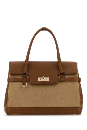 Двоколірна шкіряна та тканинна сумочка Margau MAX MARA (2524516262600)