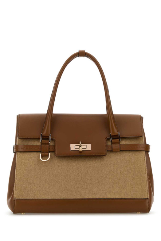 Двоколірна шкіряна та тканинна сумочка Margau MAX MARA (2524516262600)