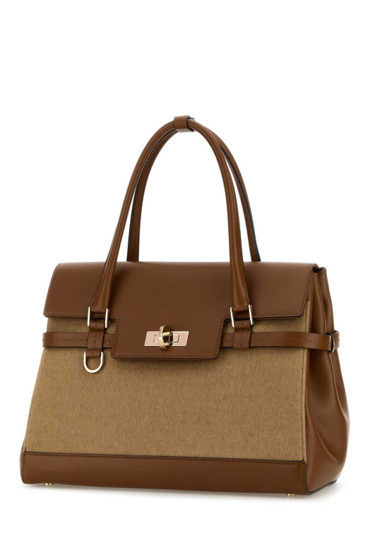 Двоколірна шкіряна та тканинна сумочка Margau MAX MARA (2524516262600)