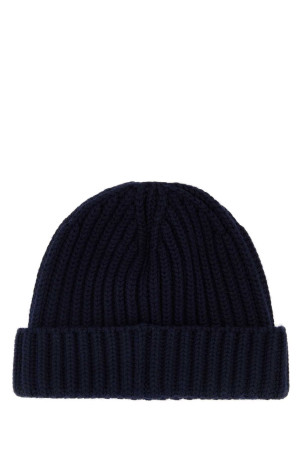 Темно-синя вовняна шапка-біні Blue PRADA (2HC3902DZL)