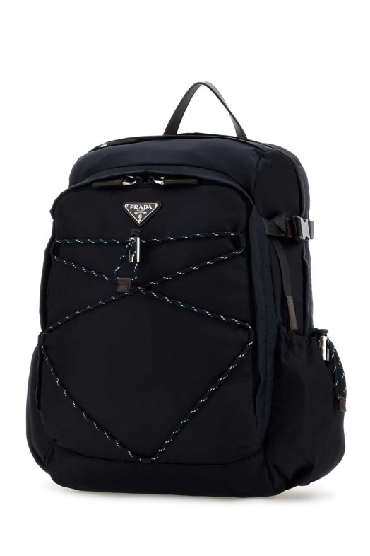 Navy blue canvas backpack Blue PRADA (2VZ1222DMG)