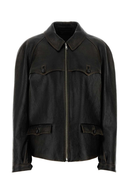Black leather jacket Black PRADA (58A261SOOO18OL)