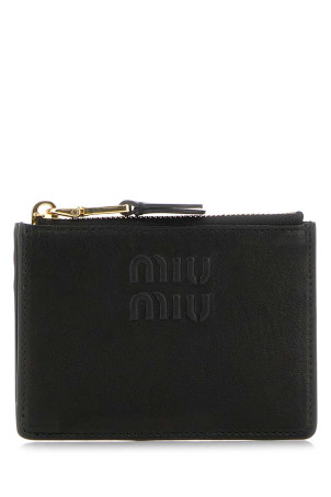 Black nappa leather card holder Black MIU MIU (5MC93MAEFX)