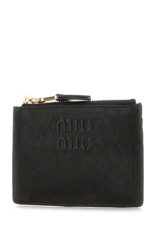 Black nappa leather card holder Black MIU MIU (5MC93MAEFX)