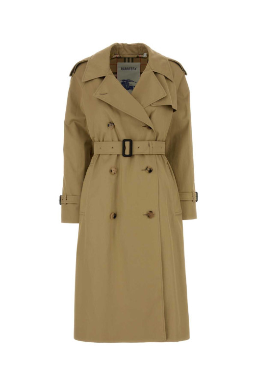 Бежевый габардиновый тренч Castleford BURBERRY (8119066)