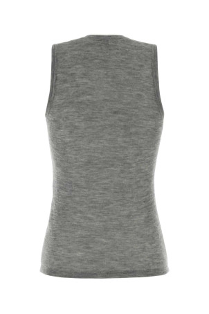 Сірий кашеміровий топ SAINT LAURENT (849919Y38BM)