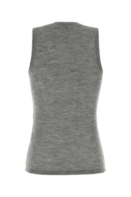 Сірий кашеміровий топ SAINT LAURENT (849919Y38BM)