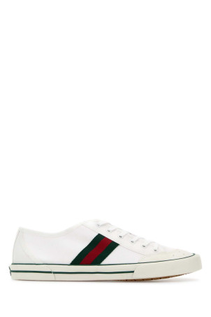 Білі кросівки Gucci Tennis 1977 з тканини GUCCI (854436FAFS4)