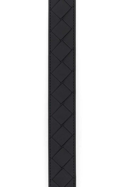 Чорний шкіряний ремінь BOTTEGA VENETA (855892VCPQ4)
