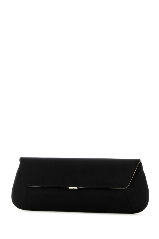 Black satin Ami clutch AMINA MUADDI (AMICLUTCH)