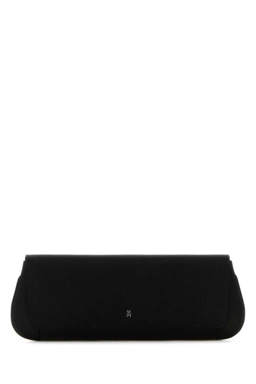 Black satin Ami clutch AMINA MUADDI (AMICLUTCH)