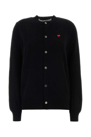 Black wool cardigan Black COMME DES GARCONS PLAY (AXN079051)