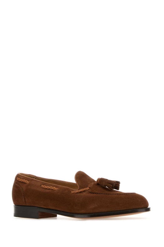 Brown suede Belgravia loafers EDWARD GREEN (BELGRAVIA)