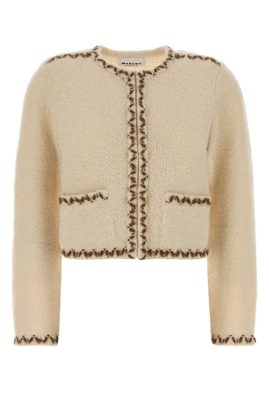 Кардиган Rochelle из смеси шерсти цвета слоновой кости ISABEL MARANT ETOILE (CA0154FAD1L06E)