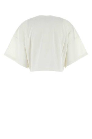 Ivory cotton oversize t-shirt Multicolor CHLOE (CH24AJH09183)