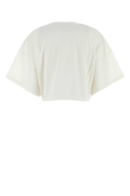 Ivory cotton oversize t-shirt Multicolor CHLOE (CH24AJH09183)