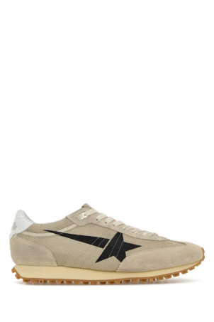 Beige mesh and suede Running Marathon sneakers GOLDEN GOOSE DELUXE BRAND (GMF00683F007840)