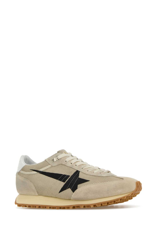 Бежевые кроссовки Running Marathon из сетки и замши GOLDEN GOOSE DELUXE BRAND (GMF00683F007840)
