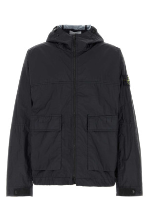 Midnight blue nylon jacket Black STONE ISLAND (L1S154100004S0A21)