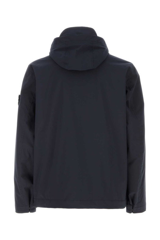 Темно-синя еластична поліестерова куртка з підкладкою Чорна STONE ISLAND (L1S154100108S0A27)