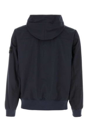 Midnight blue stretch polyester jacket Black STONE ISLAND (L1S154100118S0A22)