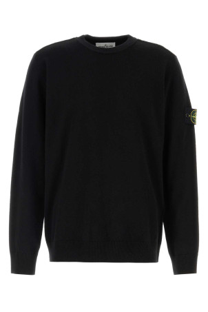 Black wool sweater Black STONE ISLAND (L1S155100010S00B4)
