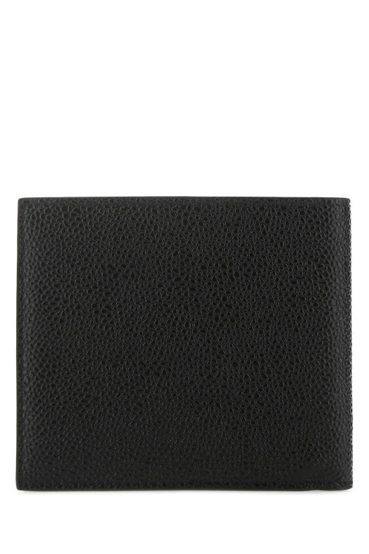 Чорний шкіряний гаманець THOM BROWNE (MAW023A00198)