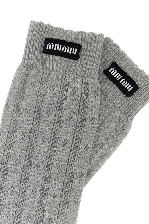 Grey cotton socks MIU MIU (MCZ512SOOO17OW)