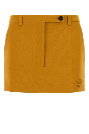Pastel orange stretch viscose blend mini skirt MIU MIU (MG2573SOOO18FQ)