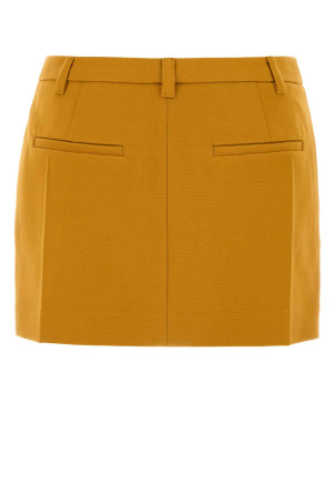 Pastel orange stretch viscose blend mini skirt MIU MIU (MG2573SOOO18FQ)