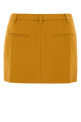 Мини-юбка из эластичной вискозы пастельно-оранжевого цвета MIU MIU (MG2573SOOO18FQ)