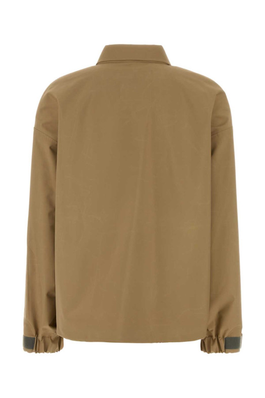 Beige tech fabric windbreaker MIU MIU (ML1373SOOO1V94)