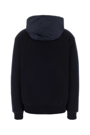 Темно-синяя вязаная пуховая куртка Blue MIU MIU (ML1389SOOO18F1)