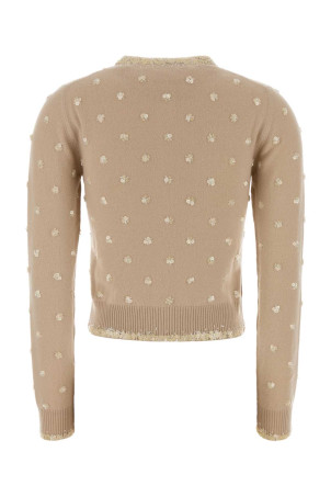 Розовый кашемировый кардиган MIU MIU (MMF01CSOOO18YY)