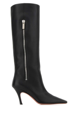 Black leather Mona boots AMINA MUADDI (MONABOOT)