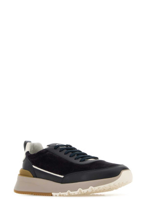 Blue suede and leather sneakers BRUNELLO CUCINELLI (MZUSGGO278)