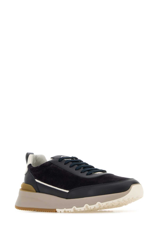 Снікерси з синьої замші та шкіри BRUNELLO CUCINELLI (MZUSGGO278)